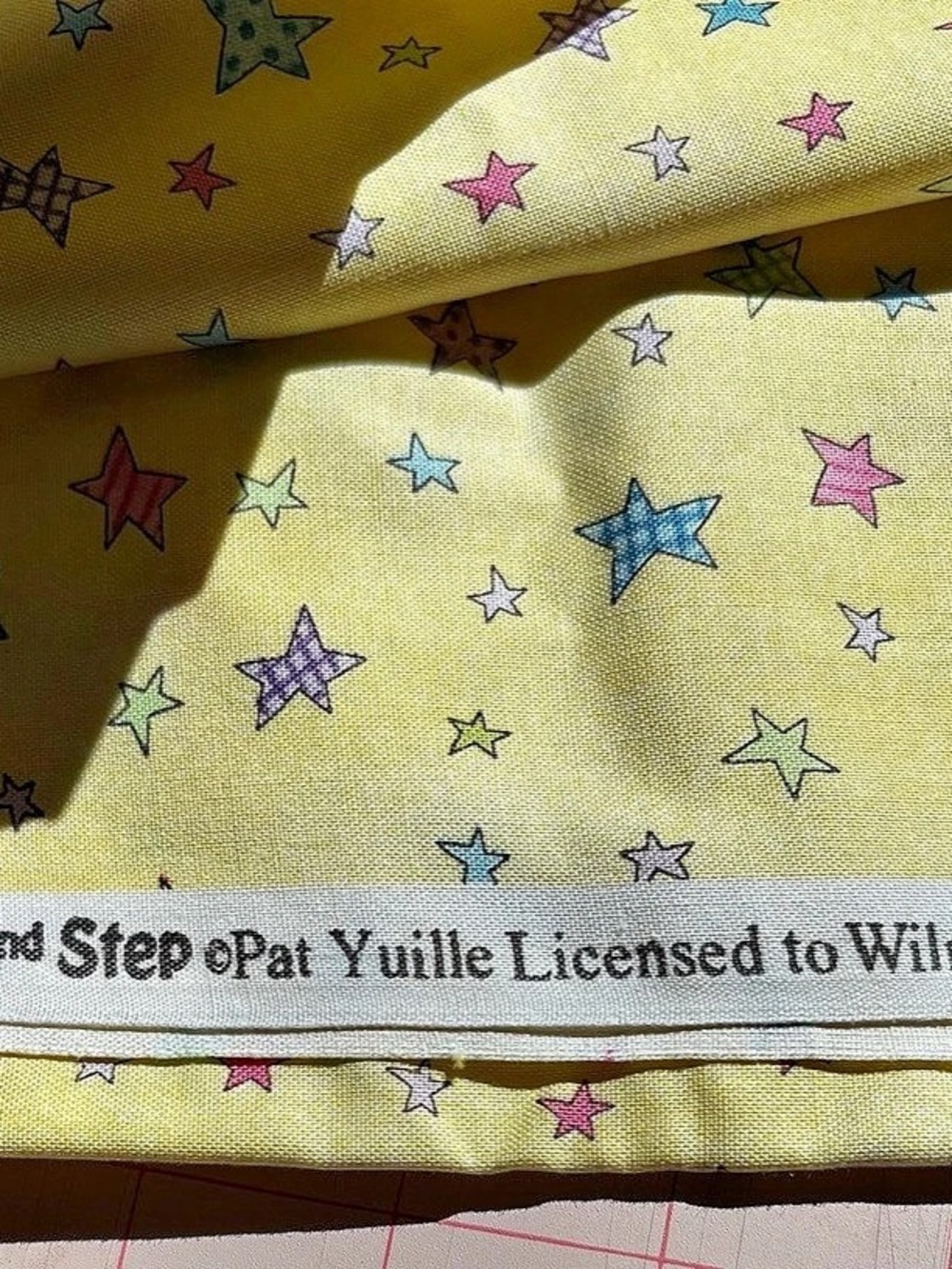 Baby's 2nd Step Star Print Fabric - 1 Yard - Pat Yuille for Wilmington Prints